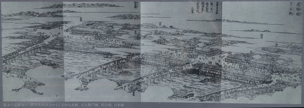 Dōtonbori River in the Late Edo Period (From Settsu Meisho Zue)